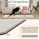 Foldable Yoga Mat Extra Thick 0.32"(8mm) | Folding Exercise Mat,Odorless POE, Non-Slip Grip, No-Curl Edges, Great for Yoga, Pilates & Home Workouts