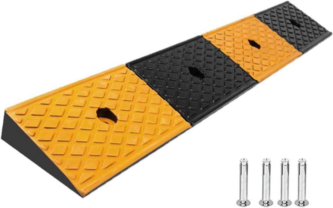 Nisorpa 2" Rise Rubber Curb Ramp Heavy Duty Vehicle Loading Ramps, Load Capacity 10 Ton, 39.3 X 5.9 X 2 in Driveway Threshold Ramp Sidewalk Ramps for Garage Truck Wheelchair Vehicles,1 Pack Nisorpa 2" Rise Rubber Curb Ramp Heavy Duty Vehicle Loading Ramps, Load Capacity 10 Ton, 39.3 X 5.9 X 2 in Driveway Threshold Ramp Sidewalk Ramps for Garage Truck Wheelchair Vehicles,1 Pack