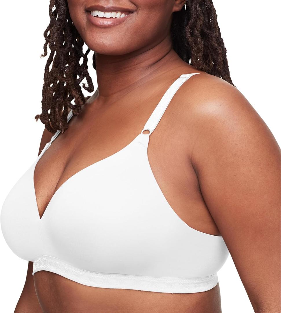 Warner's Women's Cloud 9 Super Soft Wireless Lightly Lined Comfort Bra 1269 (32B, White)