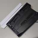 PS5/Slim/Pro Stand for Disc & Digital Console, PS5 Cooling & Charging Station with RGB Lights, PS5 Controller Charger Built-in 3 Level & AUTO Adjustable Fan, PS5/Slim/Pro Accessories Comes 3 USB Ports (Black & White)