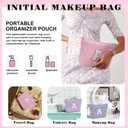 Cute Stuff for Teen Girls Gifts - 2 Piece Set Makeup Bags, Makeup Organizer Pouch for Travel, 6-12 Year Old Girl Birthday Gifts, Travel Essentials for Women, Personalized Birthday Gifts- C