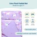 Wildkin Kids Microfiber Nap Mat Soft Sleep Mat with Pillow, Ideal for School & Travel - Unicorn, One Size