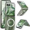 for Moto Razr Ultra 2026/2025 Case, Motorola Razr Ultra 2025/2026 Magnetic Cover Compatible with MagSafe, Built-in Fastener [Prevents Case Slipping Out] Anti-Yellowing Phone Case (Clear)