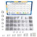 1670Pcs 304 Stainless Steel Metric Micro Screws Nuts Assortment Kit, M1 M1.2 M1.4 M1.6 M2 M2.5 Sizes, Phillips Pan Head Small Machine Screws for Arduino, Electronics, RC Models, DIY Projects