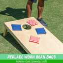 GoSports Official Regulation Cornhole Bean Bags Set of 8 for Fun Casual Cornhole Games - All Weather - American Stars and Stripes or Red and Blue