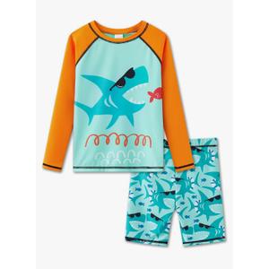 UMELOK Boys' Rash Guard Swim Set, 4 T