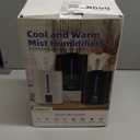 6L Humidifiers for Bedroom Large Room Home,Cool and Warm Humidifier for Baby and Plants Hot Mist Top Fill Desk Humidifiers Oil Diffuser,Quiet,Adjustable Mist,360Nozzle-Black(2026 Upgraded)