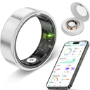 2024 New Smart Ring Health Tracker for Men Women - IP68 Waterproof Fitness Ring with Sleep Tracker/Heart Rate/Blood Oxygen/Steps/Distance/Calories, Air Shutter, Charging case Up to 7-Day (7*)