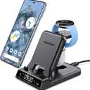 3 in 1 Charging Station for Google Pixel Watch 2 Only, 25W Fast Type-C Wired Charger Stand for Google Pixel 8 Pro/8/Fold/7A/7/7 Pro/6/6 Pro/6A/5/5A/4/4A, Buds Pro/Buds A-Series