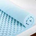 Best Price Mattress 3 Inch Egg Crate Memory Foam, Cooling Gel Infusion, King Mattress Topper, Dorm Essentials, Blue
