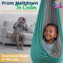 Sensory Swing for Kids Indoor Outdoor - Calming Cocoon Therapy Swing, Holds 300lbs - Hug-Like Sensory Hammock with 360 Swivel Hardware for Autism, ADHD, SPD Support
