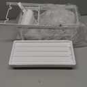 YAMAZAKI Home Tower Self-Draining Sponge and Soap Bottle Rack, Kitchen Sink Organizer Metal Holder with Removable Tray - Steel (White)