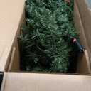 COSTWAY 9 FT Snow Flocked Christmas Tree, Artificial Holiday Hinged Pine Tree with 1498 Branch Tips, Solid Metal Stand, Premium Xmas Full Fake Tree for Home, Office, Party Decoration
