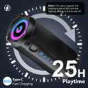 Coioc Portable Bluetooth Speaker, Bluetooth 5.4 Speaker, Dual Speaker with LED Display, Deep Bass,30H Playtime, Colorful RGB Lights,IPX7 Waterproof,TWS pairing for Outdoor/Home/Party/Travel,Gift Ideas