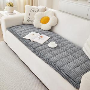 Couch Cover for Dogs Washable, Fuzzy Pet Couch Covers for 3 Cushion Sofa Pet Friendly, Non Slip Sofa Cover (Blue-Grey, 27.6" x 59"/70 x 150cm)