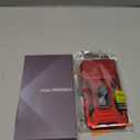 DEERLAMN Case for iPhone 15 with Slide Camera Cover + Screen Protector (2 Packs), Rotated Ring Kickstand Military Grade Shockproof Protective Cover-Red