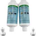 FANLIDE Bidet water filter for electronic bidet seats, Toilet water filter system, compatible with 1/2" 1/4" 3/8" Bidet hose (2 Filters + 2 Adapter)