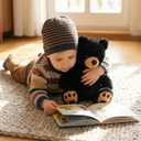 WEIGEDU Black Teddy Bear Stuffed Animals Plush Toys, Stuffed Black Bear, Teddy Bear Plush Toys for Boy Girl Kids Birthday
