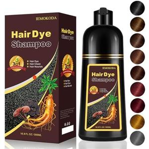 Chestnut Brown Hair Dye Shampoo 3-in-1, Instant & Long-lasting Hair Color Shampoo in Minutes, Gray Hair Coverage for Men & Women, Natural Shampoo Hair Dye for All Hair Types