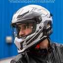 ILM Motorcycle Helmets for Adult Men Women Full Face DOT ECE MF509, CYBORG-gray, Large 
