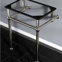 Kingston VBH242030PN Brass Console Sink Legs, Polished Nickel, 24"x20-3/8"x30"