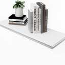WELLAND Floating Shelves White Floating Shelves White Deep, Floating Shelves White 24 Inch