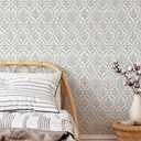 118.1" x 17.3" Peel and Stick Wallpaper Vintage Boho Contact Paper Beige Wallpaper for Bedroom Cabinets Walls