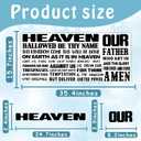 Black Cross Wall Decor Vinyl Stickers Bible Verse Wall Decals Peel and Stick Motivational Christian Bible Sayings Sticker Religious Lettering Art Murals for Living Room Bedroom Church Home Decoration