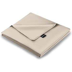 ZonLi 80"x87" Khaki Duvet Cover, Oeko-texCertified 100% Cotton, King Size RemovableDuvet Cover for Weighted Blanket