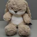 ZEIO Grumpy Bunny Stuffed Animal, 16.9" Plush Rabbit Stuffed Animals with Floppy Ears, Cuddly Soft Plush Toys Huggable, Perfect for a Gift（Dark Brown