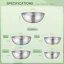 Stainless Steel Mixing Bowl Set - High - Quality, Durable and Rust - Resistant for Baking, Cooking, and Salad Making,Kitchen meal preparation,Great for Mixing & Serving,Anti slip silicone rubber base