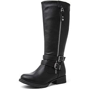 GLOBALWIN Women's Knee High Boots Fashion Comfortable Riding Boots For Women Low Heel, Size 9