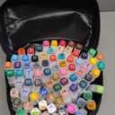 Alcohol Markers,80 Colors Dual Tip Permanent Art Markers for Adults Coloring Illustrations Sketch,Christmas gift,Alcohol Based Marker with Case,for Book Painting Card Making