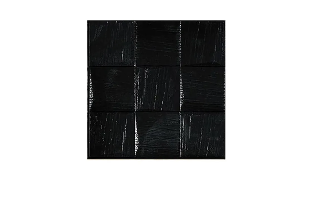 Anti Collision Wall Padding 10pcs 3D Effect Self-Adhesive Waterproof Foam Brick Wallpaper Loosely Pasted to Create Anti-Collision Bedroom Wall for Bedroom Living Room(Black