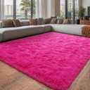 Fluffy Rugs for Living Room, Soft Shaggy for Bedrooms, Hot Pink Area Rug for Bedroom, Cozy Fuzzy Carpet for Kids, Perfect Indoor Decor for Boys and Girls 5x7 Feet