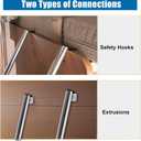 52" RV Bunk Ladder, 4 Wide Step Aluminum Camper Bunk Bed Ladder with Anti-Slip Rubber Foot Pads, Sliver