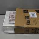 SEE SPRING 12 Pack Shoe Storage Box, Clear Plastic Stackable Shoe Organizer for Closet, Space Saving Foldable Shoe Rack Sneaker Container Bin Holder (Large Fit Size 9)