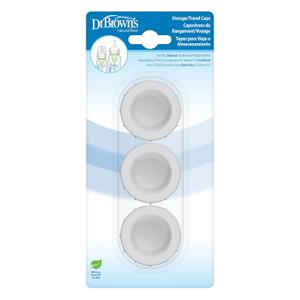Dr. Brown's Replacement Travel Caps for Dr. Brown's Original, Options, and Options+ Baby Bottles, 3 Count