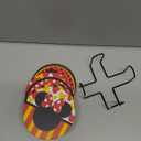 Cute Drink Coasters with Holder Set of 6, Red Yellow Absorbent Ceramic Cup Mat for Coffee Table Protection, 4 Inch Polka Dot Stripes Home Kitchen Decor Housewarming Gifts