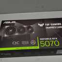 ASUS TUF Gaming GeForce RTX  5070 12GB GDDR7 OC Edition Gaming Graphics Card (PCIe 5.0, HDMI/DP 2.1, 3.125-slot, Military-Grade Components, Protective PCB Coating, axial-tech Fans)