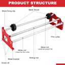 23.6 inch Table Stretch Film Dispenser, Wall Mount Stretch Film Packing Machine, Manual Cling Wrap Roll Dispenser with Cutter for Packaging, Moving and Shipping