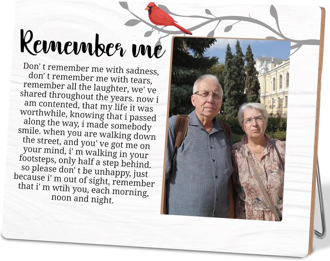 Memorial Picture Frame Gifts,Sympathy Gift for Loss of Loved One,Bereavement Grief Condolence Remember Me Photo Frame 4 x 6 Inch