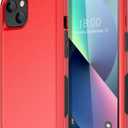Diverbox for iPhone 13 Case [Shockproof] [Dropproof] [Dust-Proof],Heavy Duty Protection Phone Case Cover for Apple iPhone 13 (Red)