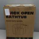 Portable Bathtub for Adult 29.5"x31.5" Collapsible Cold Plunge Bathtub Foldable No Installation Ice Bath Tub for Shower Stall, Bathroom Hot SPA Soaking Standing Tub (Champagne)