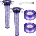 Upgraded V8 Vacuum Filter Replacement Kit Compatible with Dyson V8 New Version SV25/ Dyson V8 Animal Extra 405901-01/Dyson V7 New Model SV37 Cordless Vacuum, 2 Filter Kits, Replaces Part # 965661-05