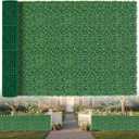 EverNature EverNture 71"x144" (72 SQFT) Grass Wall Panels, Artificial Grass Backdrop, Fake Greenery Plant Boxwood Roll with Flower, Green Wall Decor for Outdoor Indoor Patio Garden Backyard