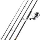 Sougayilang Surf Fishing Rod and Reel Combo, 4 Piece MH/H Saltwater Fishing Combo with 5000 Size Spinning Reel(12'/15')