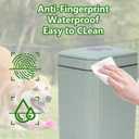 Dog Poop Trash Can Outside with Lid,7L/1.8Gal Outdoor Dog Poop Wast Trash Can Bucket with Step Pedal,Outdoor Pet Waste Container-(Include 75 Waste Bags)-Ideal for Yard,Porch-Sage Green