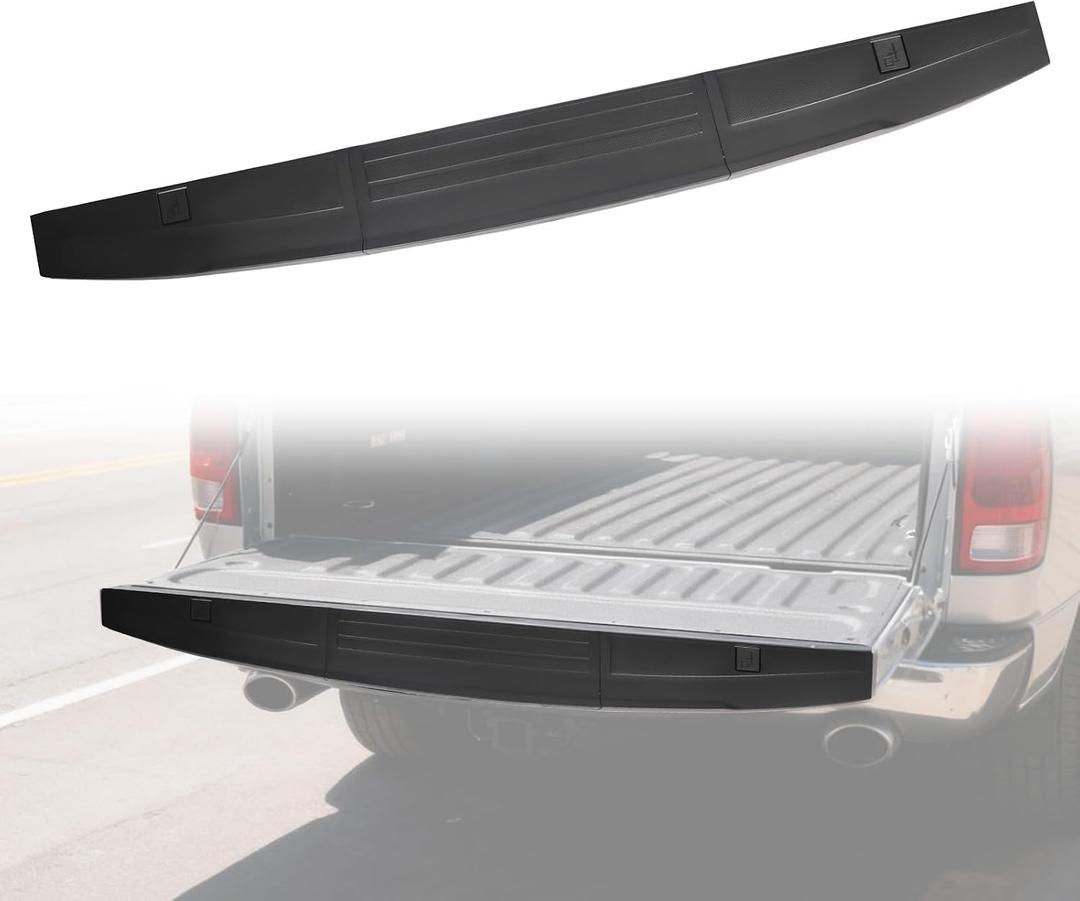 3PCS Combined Tailgate Spoiler Molding Cap for 2021-2024 F-150 & F150 Lightning without Flex Step Tailgate, Rear Tail Gate Center Top Cover Protector Trim for Ford F-150 2021-2024 Accessories