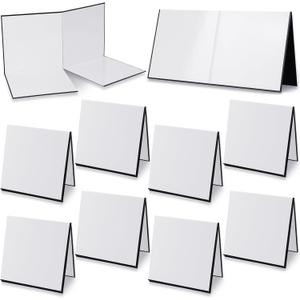 Zhanmai 4 Pcs Folding Blank Game Board, 18" x 18" DIY Create Make Your Own Game Board, Blank Quad Fold Dry Erase Battle for Family School Classroom DIY Activities